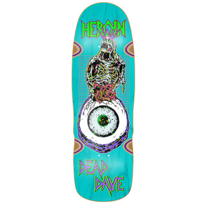 Heroin Skateboards Dead Dave Die Tonight Skateboard Deck 9.75" Various Wood Stains)