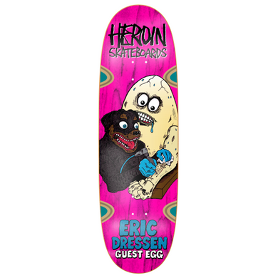 Heroin Skateboards Dressen Guest Egg Skateboard Deck 9.75