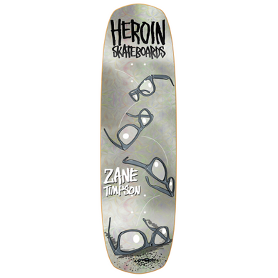 Heroin Skateboards Zane Glasses Holo Foil Skateboard Deck 8.9