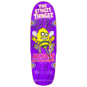 Heroin Skateboards Stingee Thingee Skateboard Deck 9.8" (Various Wood Stains)
