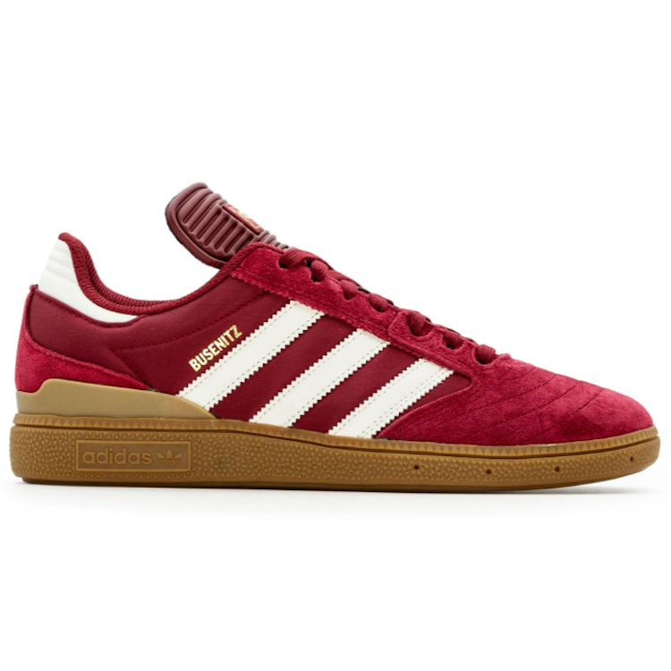 Adidas Skateboarding Busenitz Collegiate Burgundy/Chalk White/Gold Metallic Shoes