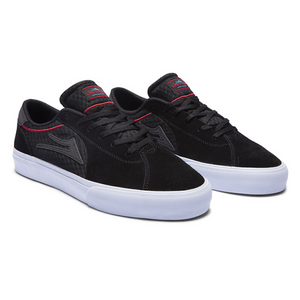 Lakai x Chocolate Flaco 2 Black/Red Suede Shoes