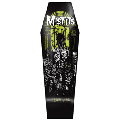 Zero Skateboards Zero x Misfits ‘Earth A.D' Coffin Shaped Skateboard Deck 10.5