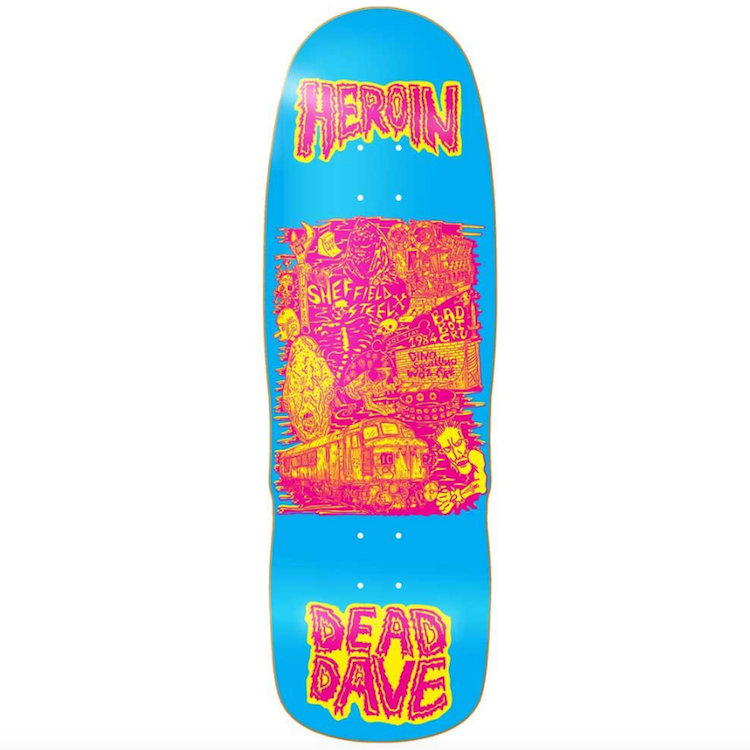 Heroin Skateboards Dead Dave Allegory Of Fear Skateboard Deck 10.1