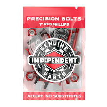 Independent Truck Co 1" Phillips Head Skateboard Bolts Red/Black