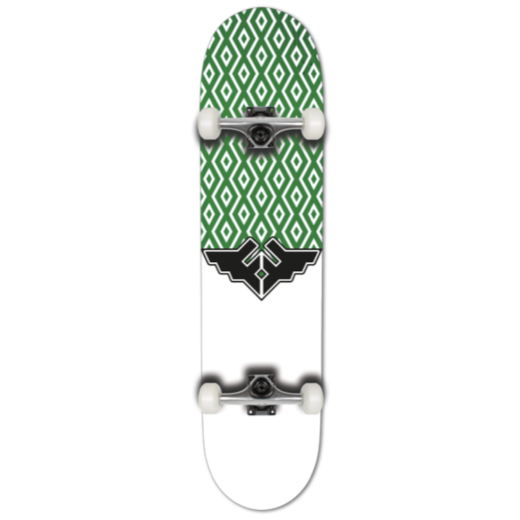 Fracture Skateboards Wings V5 Green Complete Skateboard 7.75