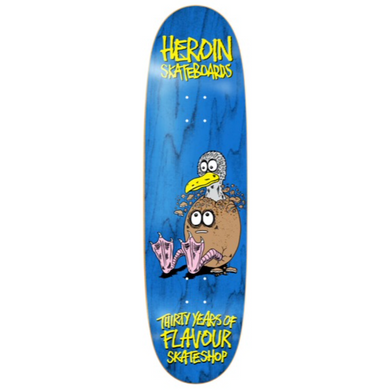 Heroin Skateboards x 30 Years of Flavour Seagull Egg Skateboard Deck 8.75