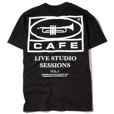 Skateboard Cafe 45 Tee T-Shirt Black/White