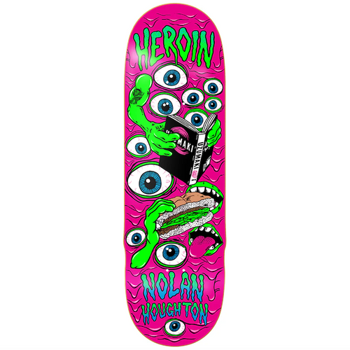 Heroin Skateboards Nolan Houghton Mutate Or Die Skateboard Deck 9.5