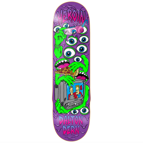 Heroin Skateboards Dalton Dern Mutate Or Die Skateboard Deck 8.75