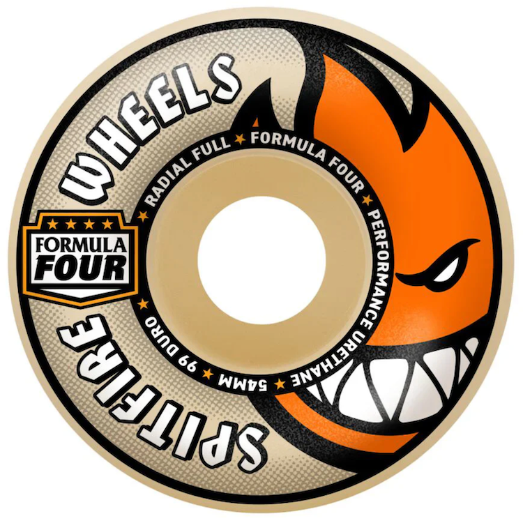 Spitfire Wheels Formula Four Radial Full Skateboard Wheels 99a 60mm