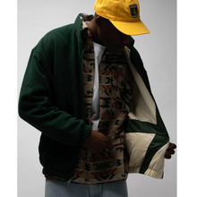 Helas Reverso Fleece Sports Jacket Off White/Green