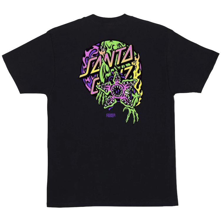 Santa Cruz X Stranger Things Demogorgon Dot T-Shirt Black