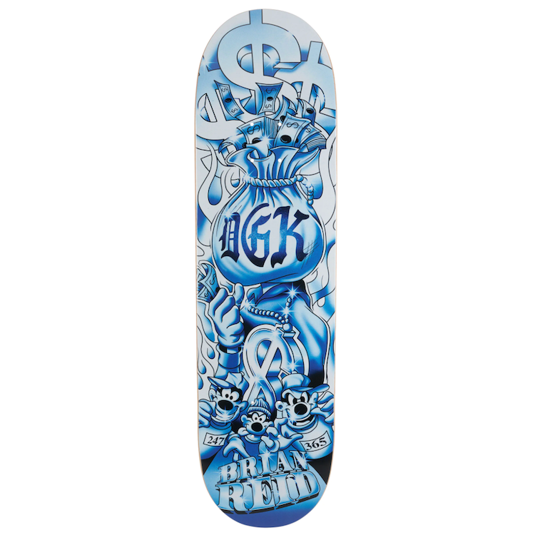 DGK Skateboards Brian Reid Money Bags Skateboard Deck 8.38