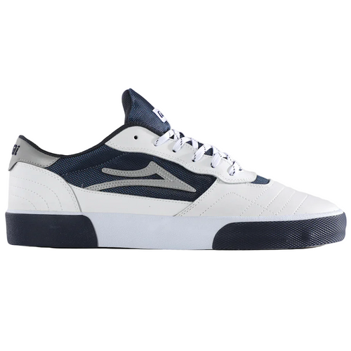 Lakai Cambridge White/Navy/Reflective Leather Shoes