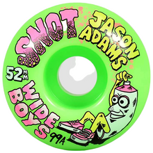 Snot Wheel Co Jason Adams Wide Boys Green Skateboard Wheels 99a 52mm