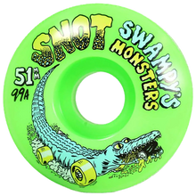 Snot Wheel Co Swampy Monsters Classic Green Skateboard Wheels 99a 51mm