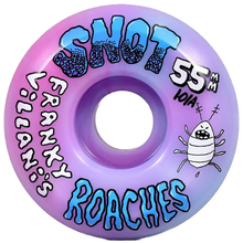 Snot Wheel Co Franky Villanis Roaches Conical Pink/Blue Swirl Skateboard Wheels 101a 55mm