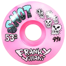 Snot Wheel Co Franky Villanis Skulls Classic Pink Swirl Skateboard Wheels 99a 53mm