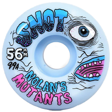Snot Wheel Co Nolan Mutants Conical Blue Skateboard Wheels 99a 56mm