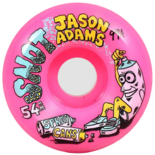 Snot Wheel Co Jason Adams Spray Can Conical Pink Skateboard Wheels 99a 54mm