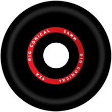 Pig Wheels Pig Head Conical Skateboard Wheels 95a 54mm Black