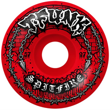 Spitfire Wheels Formula Four Radial Full T-Funk Raw Red Skateboard Wheels 97a 57mm