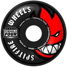 Spitfire Wheels Formula Four Radial Full Team Colours Black Skateboard Wheels 99a 58mm