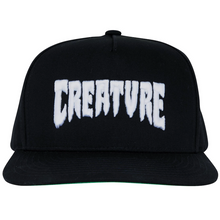 Creature Skateboards Mono Logo Snapback Cap Black