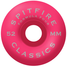 Spitfire Wheels Formula Four Classics Team Floral Pink Skateboard Wheels 99a 52mm