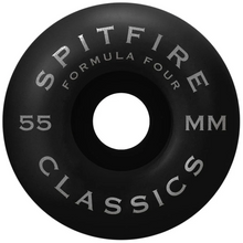 Spitfire Wheels Formula Four Classics Team Floral Black Skateboard Wheels 99a 55mm