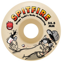 Spitfire Wheels Formula Four Diego Rude Awakening OG Classic Skateboard Wheels 99a 55.5mm