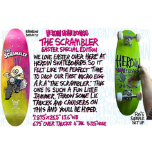 Heroin Skateboards The Scrambler Random Stains Skateboard Deck 7.875"