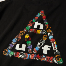 HUF X Spitfire Sticker Triple Triangle S/S T-Shirt Black
