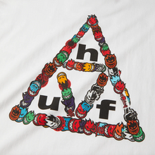 HUF X Spitfire Sticker Triple Triangle S/S T-Shirt White