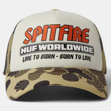 HUF X Spitfire Forever Trucker Cap Camo/White