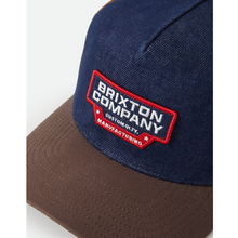 Brixton Reeves Trucker Snapback Cap Washed Denim/Caramel