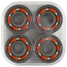 Bronson Speed Co Zion Wright Pro 6-Ball Raw Silver Orange Skateboard Bearings