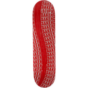 Baker Skateboards Jacopo Carozzi Wavy Red Skateboard Deck 8.125"