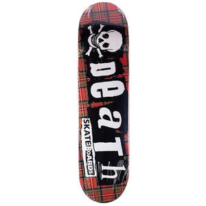 Death Skateboards Punk Tartan Skateboard Deck 8.5"