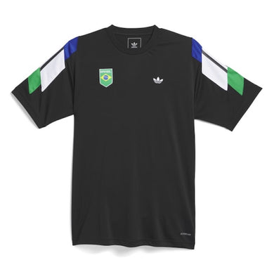Adidas Skateboarding Brasil Power Of Three Aeroready Jersey T-Shirt Royal Black