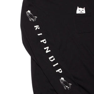RIPNDIP Lord Nerm Black Longsleeve Pocket T-Shirt