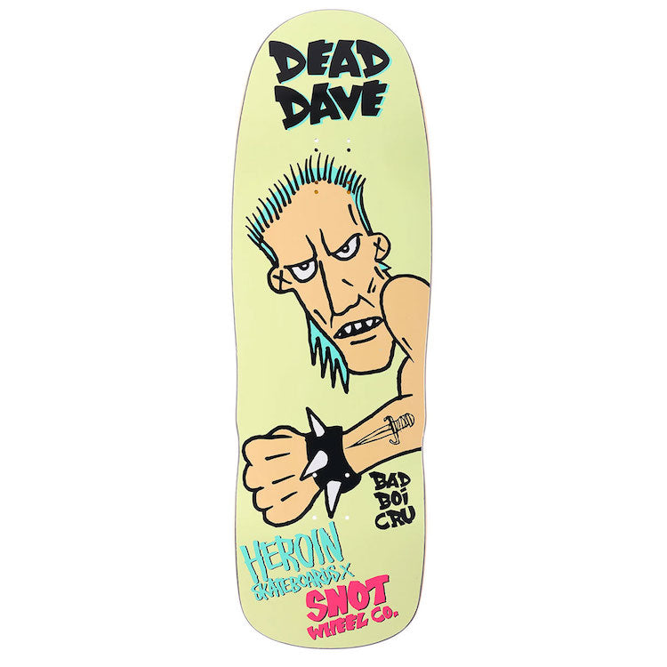 Heroin Skateboards Dead Dave Bad Boi Skateboard Deck 10.1