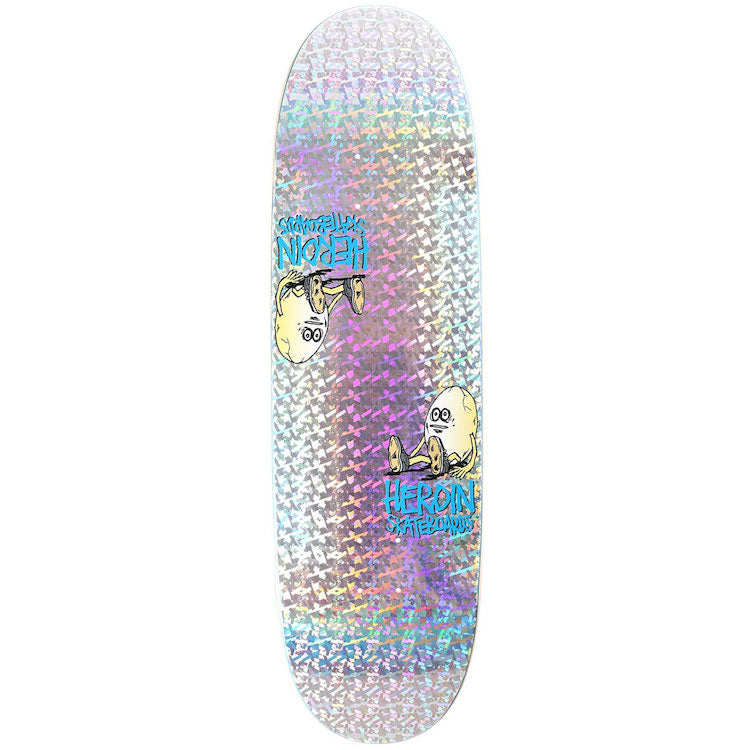 スケートボード HEROIN SYMMETRICAL HOLO EGG 9.25 Heroin Skateboards Symmetrical Holo Egg Skateboard Deck 9.25