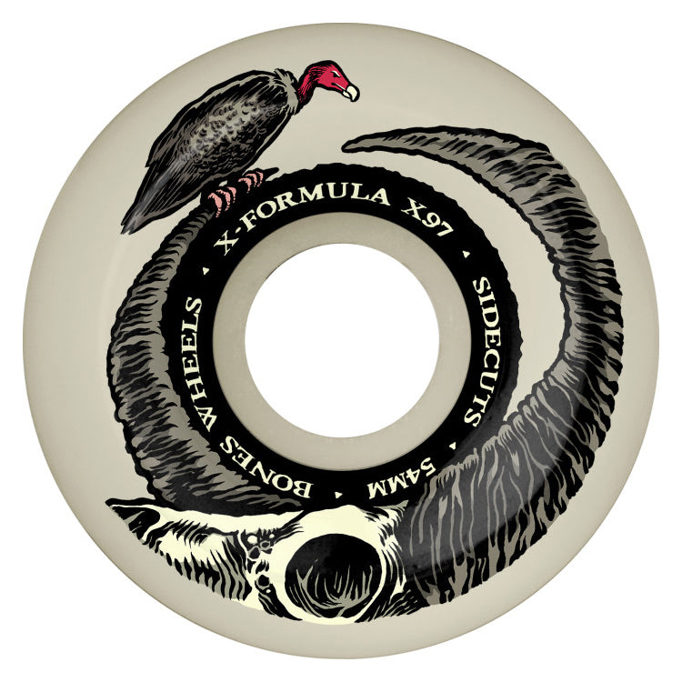 Bones Wheels 'Floor Horns' Sidecut V5 Skateboard Wheels 97a 54mm