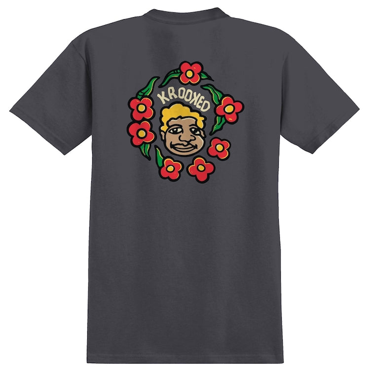 Krooked Skateboards Gonz MG T-Shirt Charcoal