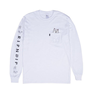 RIPNDIP Lord Nerm White Longsleeve Pocket T-Shirt