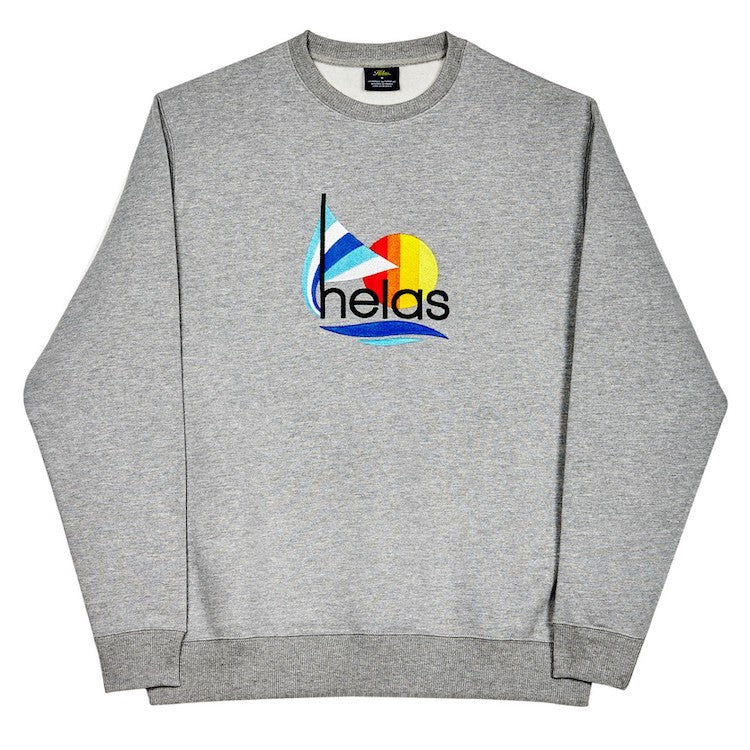 Helas Sail Crewneck Sweatshirt Heather Grey