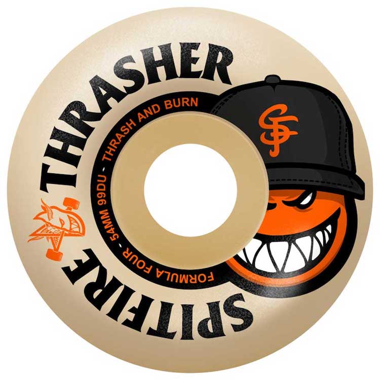 Spitfire Wheels X Thrasher The City Formula Four Radial Full Skateboard Wheels 99a 54mm