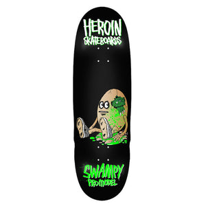 Heroin Skateboards Swampy Alligator Egg Symmetrical Skateboard Deck 9.25"